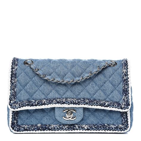 chanel mini flap bag denim blue|chanel denim flap bag 2019.